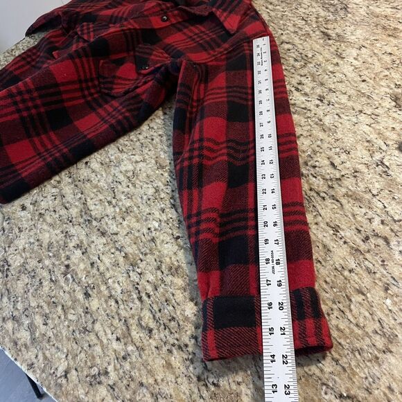 Vintage CHIPPEWA SMALL BUFFALO PLAID HUNTING WOOL BUTTON FRONT WINTER SHIRT - Picture 8 of 10